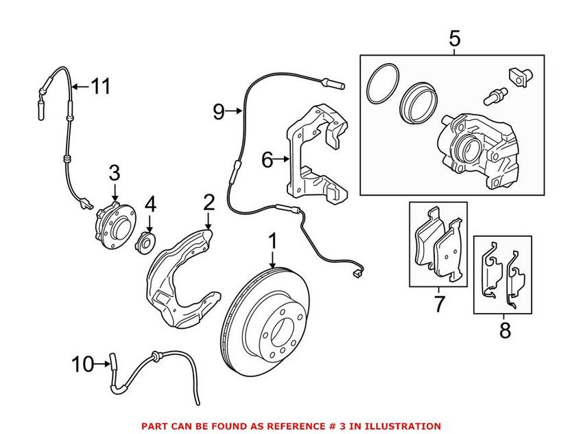 BMW Wheel Bearing and Hub Assembly - Front 31206876840